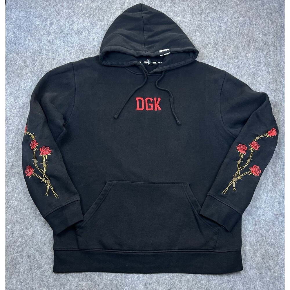 DGK Men's Hoodie Sweater Black Jason Friday The 13th Ruthless Skateboards Size L